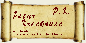 Petar Krečković vizit kartica